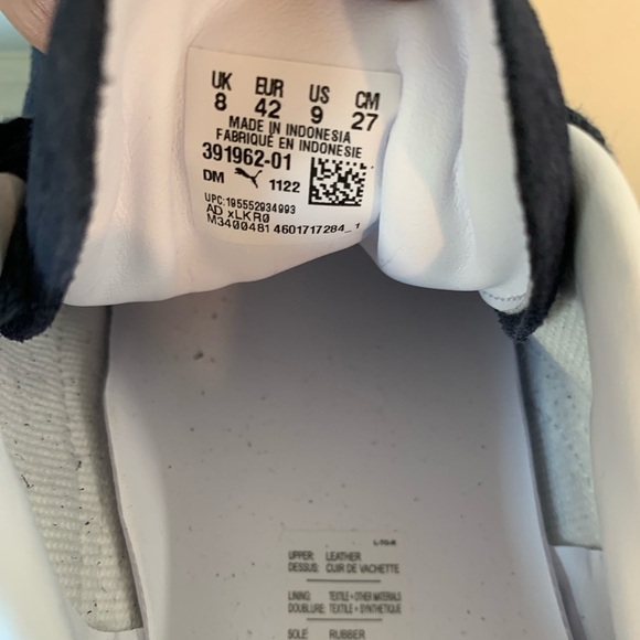 Puma Clyde OG 39196201 Mens Blue Suede Lace Up Lifestyle Sneakers Shoes Size: 9 - Picture 8 of 8